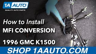 How to Install Multiport Fuel Injection Conversion 9699 GMC K1500 [upl. by Onitnatsnoc]