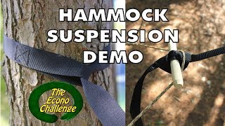 Bushcraft Hammock Chair Tree Friendly Suspension System Demonstration [upl. by Naerb172]