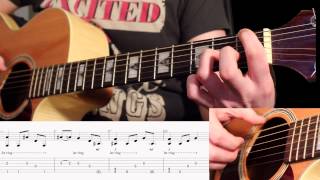 Blackbird by Alter Bridge  Intro Acoustic Guitar Lesson With Tabs [upl. by Laenej996]