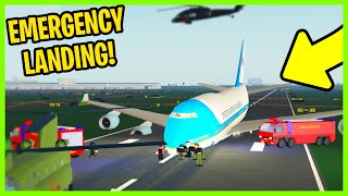 EMERGENCY LANDING with NO gears President Roleplay  PTFS Roblox [upl. by Jeanna646]