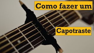 como fazer capotraste caseiro improvisado  Curso de violão com Christian Coelho [upl. by Nerine]