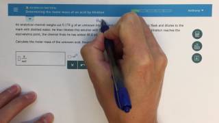 ALEKS  Determining the Molar Mass of an Acid by Titration [upl. by Kiryt]