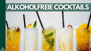 5 ALKOHOLFREIE CocktailsMocktails 🍹 Schnell  Einfach [upl. by Nileve]