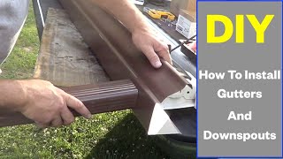 How To Install Gutters And Downspouts DIY [upl. by Enimasaj]