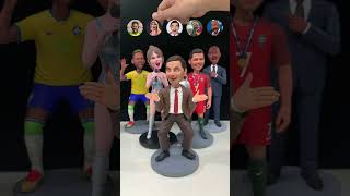 Celebrity Bobbleheads ：Mr Bean Taylor Swift Neymar Xavi and Ronaldo in Clay [upl. by Gravante429]