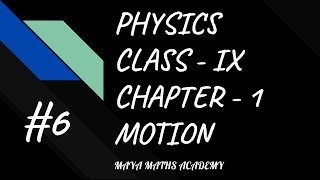 PHYSICS  CLASS IX CHAPTER  1 MOTION  LAKHMIR SINGH SOLUTIONS  VERY SHORT ANSWER QUESTIONS  6 [upl. by Aenotna]