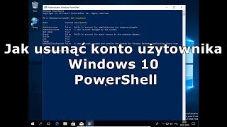 Jak usunąć konto użytownika Windows 10 PowerShell [upl. by Bushweller390]