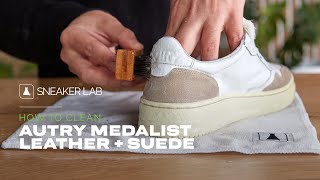 How To Clean Autry Suede Medalist Low Sneakers [upl. by Nomrej485]