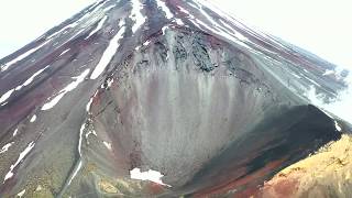 Stunning drone view from Mt Fuji and its second crater [upl. by Lasala407]