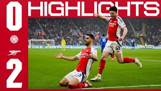 WINNING ON THE ROAD  HIGHLIGHTS  Leicester City vs Arsenal 02  Merino x2  Premier League [upl. by Marcus]