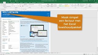 Demonstratie Excel boekhoudpakket [upl. by Lynsey]