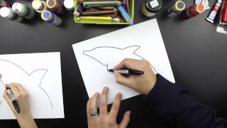 How To Draw A Dolphin [upl. by Yehudi]