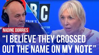 Nadine Dorries reveals Downing Street mole accused of altering advice to Boris Johnson  LBC [upl. by Nibot341]