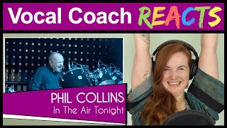 Vocal Coach reacts to Phil Collins  In The Air Tonight Live [upl. by Llenrub743]