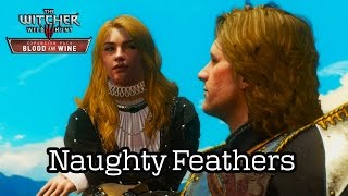 The Witcher 3 Blood and Wine  Naughty Feathers Vivienne and Guillaume Romance [upl. by Akirdnuhs174]