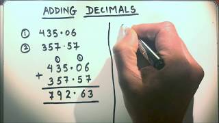 DECIMAL ADDITION  HOW TO ADD TWO DECIMAL NUMBERS [upl. by Ryter229]