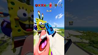 Cars vs Spongebob Squarepants Characters ❌😂 BeamNGDrive shorts beamngdrive [upl. by Nodnnarb]