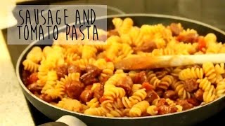 Sausage amp Tomato Pasta  itsrebecca [upl. by Leinahtam]