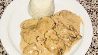 poulet à la crème fraîche et au champignons [upl. by Karilynn]