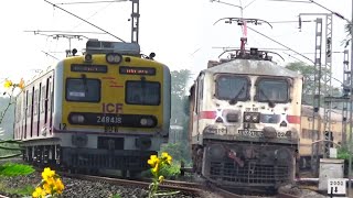 Dangerous Railway Curves  Teesta Torsa ExpressBandel Katwa Local Trains Curving at Full Speed [upl. by Gilly803]