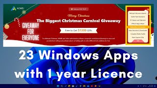 23 Free Windows 11 Apps with Licence code  AOMEI Backupper AnyViewer amp more [upl. by Blondelle837]