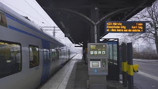 Sweden train ride from Nynäshamn to Stockholm City [upl. by Kolivas]