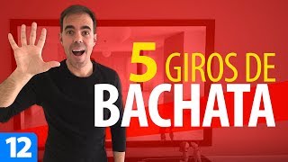 5 GIROS DIFERENTES de BACHATA  Cómo Bailar Bachata – Bachata para Principiantes 12 [upl. by Teresita]