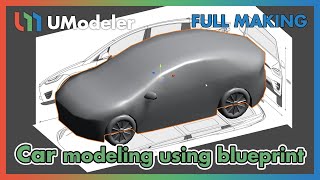 3D Modeling in Unity  Full Making Video of Car modeling using a blueprint [upl. by Eltsyrk]