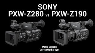 Splitscreen comparison of Sony PXWZ280 and PXWZ190 [upl. by Keppel]