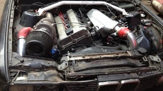 E30 318is M42 Turbo 313whp Vs E36 2JZ [upl. by Machos]