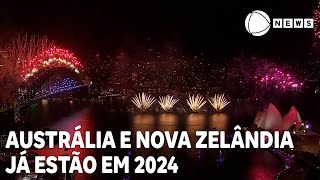 Austrália e Nova Zelândia comemoram chegada de 2024 [upl. by Radie249]