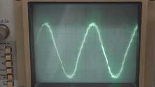 Three Phase sine wave with 1050 Hz ripple [upl. by Yrrek]