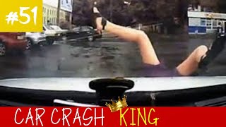 Car Crash Compilation 51  Most Stupid Pedestrians [upl. by Ellenor45]