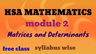 HSA MATHEMATICS CLASS [upl. by Elita]