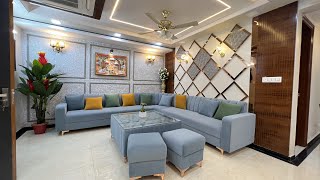 Beautiful interior work in 4 bhk 2400sqft flat  House tour property in jaipur [upl. by Mackenie]