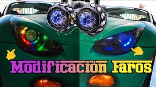 Como Modificar Faros De Auto Pontiac Solstice  aesthetic Car pontiac solstice lupas retrofit [upl. by Shirline]