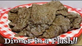 Iron Skillet Minute Steaks  Quick Sandwich Steaks  How to Cook Thin Beef Steaks  Noreens Kitchen [upl. by Vizzone13]