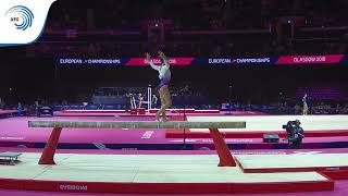 Nina FERRAZZINI SUI  2018 Artistic Gymnastics Europeans junior qualification beam [upl. by Dulcle]