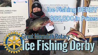 Great Meredith Rotary Ice Fishing DERBY Lake Winnipesaukee [upl. by Ahsinuq]