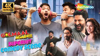 Golmaal Again  SUPERHIT COMEDY SCENE  Ajay Devgan Arshad Warsi Shreyas Talpade Tusshar Kunal [upl. by Kcerb]