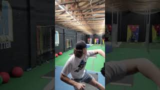 What Do You See 15u RHP Knuckle Curve Slow Motion Rear View Pitching [upl. by Annait]