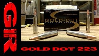 Speer Gold Dot 223 Duty Ammunition Ballistic Gelatin Test [upl. by Sevik364]