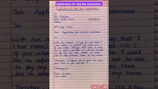 Application for late fee submission l application for late fee submission in school [upl. by Donaldson]