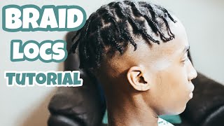 STARTING LOCS WITH BRAIDS  BRAID LOCS  STARTER LOC TUTORIAL [upl. by Morvin77]