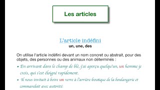 Les déterminants indéfinis  les articles partitifs [upl. by Cornelia]