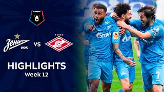 Highlights Zenit vs Spartak 71  RPL 202122 [upl. by Lyndy]