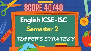 ICSE ISC English Literature language Preparation Guide  2nd Semester 4040  Best Tips [upl. by Rhiamon185]