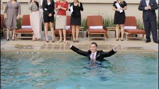 Pushed into the pool dressed in a suit [upl. by Dow]