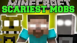 Minecraft SCARIEST MOBS EVER HEROBRINE SLENDERMAN GOLDEN FREDDY amp MORE Mod Showcase [upl. by Yard]