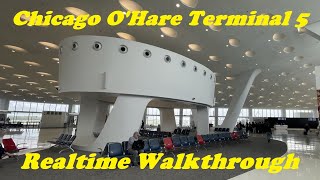 Realtime – Chicago O’Hare Terminal 5 Walkthrough M Gates [upl. by Aticilef]